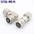 waterproof IP67 Encoder connector 10PIN bayonet Metal Straight right angle DDK CM10-SP10S-S Connector